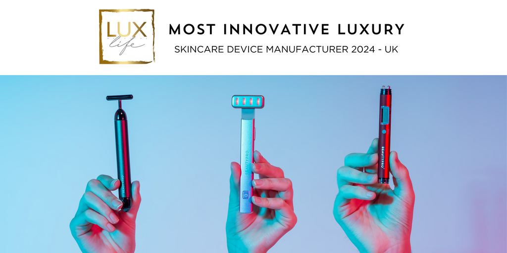 BEAUTYPRO honoured as the "Most Innovative Luxury Skincare Device Manufacturer 2024 - UK" in LUXlife Magazine's annual Leaders in Luxury Awards