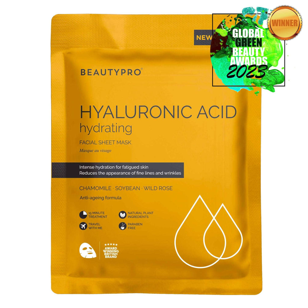 HYALURONIC ACID Hydrating Facial Sheet Mask - 100% Biodegradable