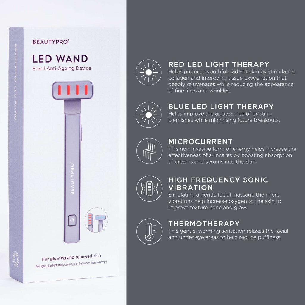 LED Wand - 5 in 1 Anti-Ageing Device - Travel Exclusive