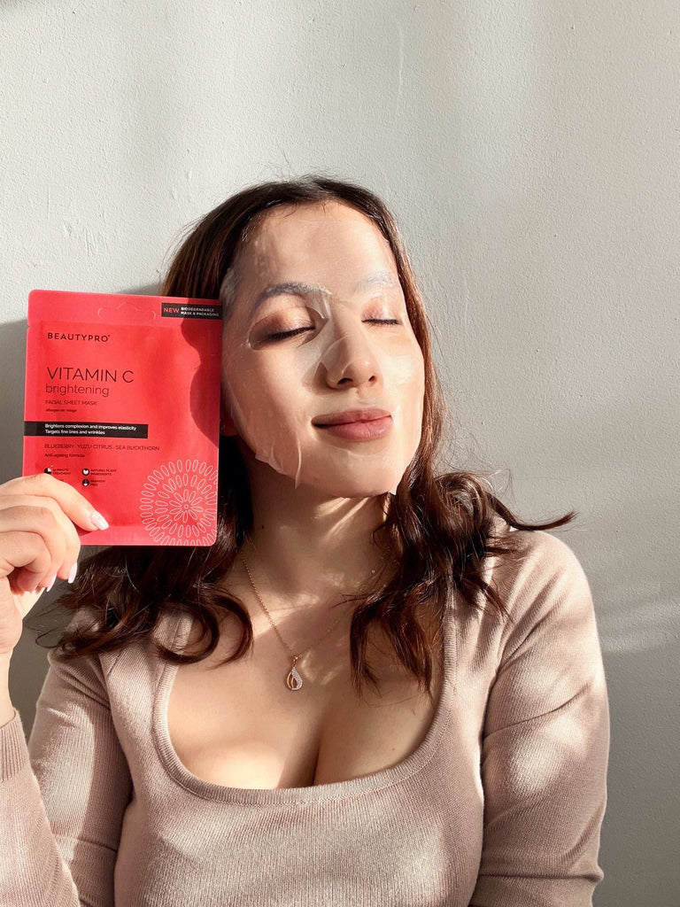 VITAMIN-C Brightening Sheet Mask - 100% Biodegradable