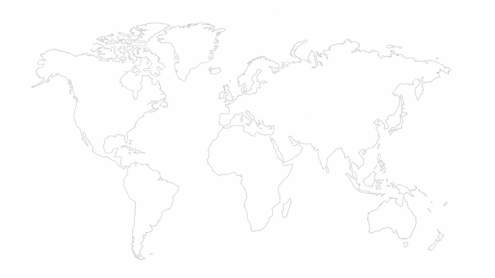 Map showing selected BEAUTYPRO international stockists