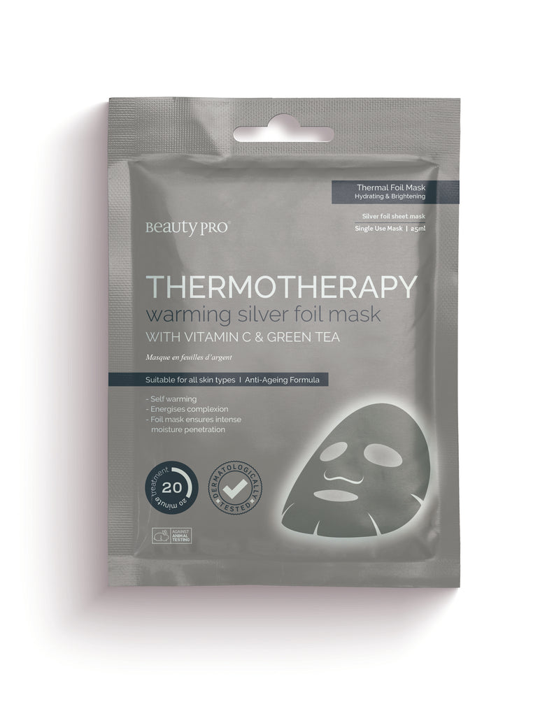 THERMOTHERAPY Warming Silver Foil Mask with Vitamin C & Green Tea Front